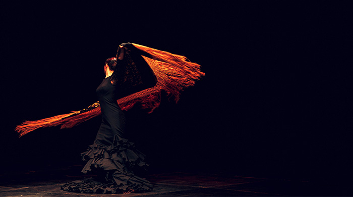 mantón de manila en el Flamenco